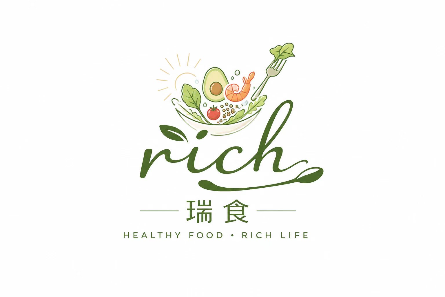 瑞食 rich 品牌标识